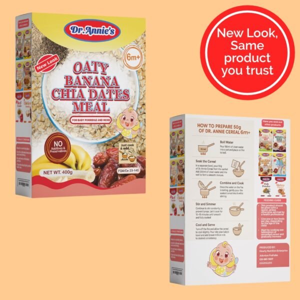 Oaty Banana Chia Dates Meal (Dr Annie's) 6m